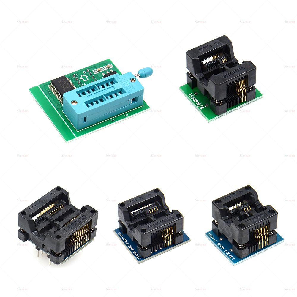 100%  EZP2023 USB  Programmer + 12 Adpters Support 24 25 93 95  Flash Bios