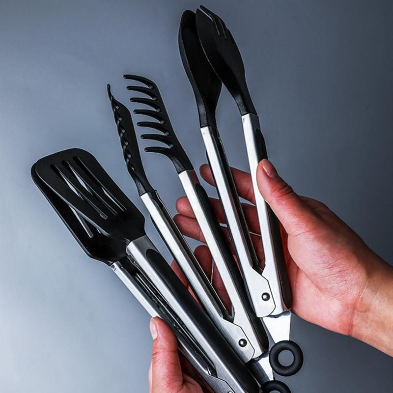 3 pcs Nylon Tongs Heat Resistant Barbecue Clip Cooking Clamp