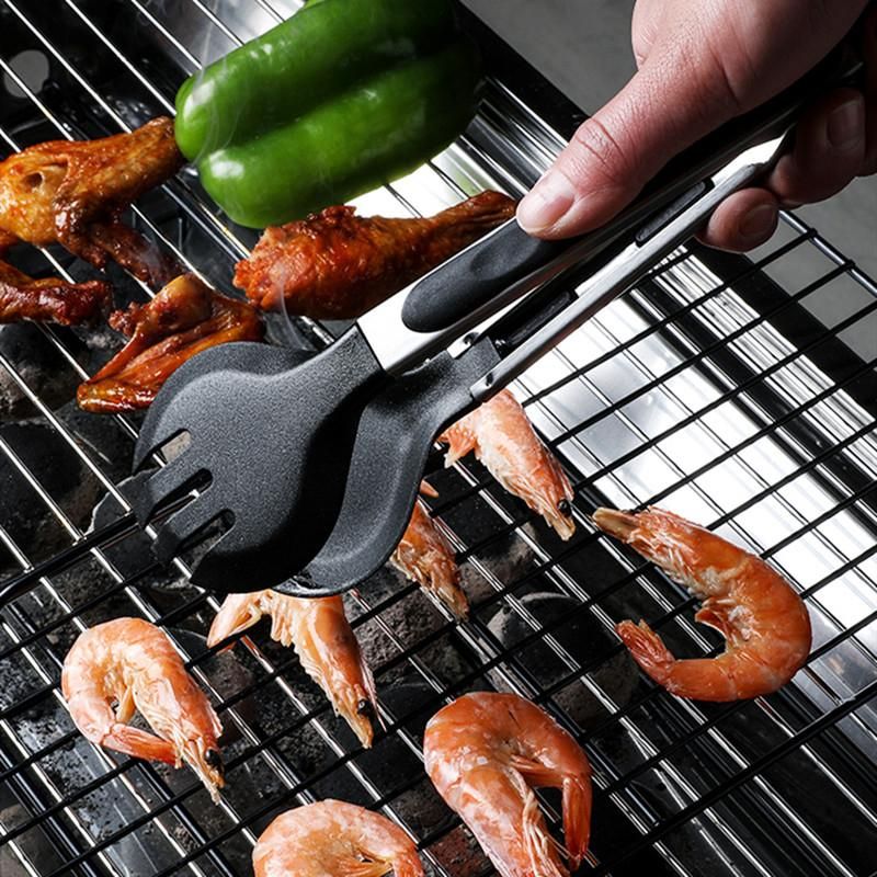 3 pcs Nylon Tongs Heat Resistant Barbecue Clip Cooking Clamp