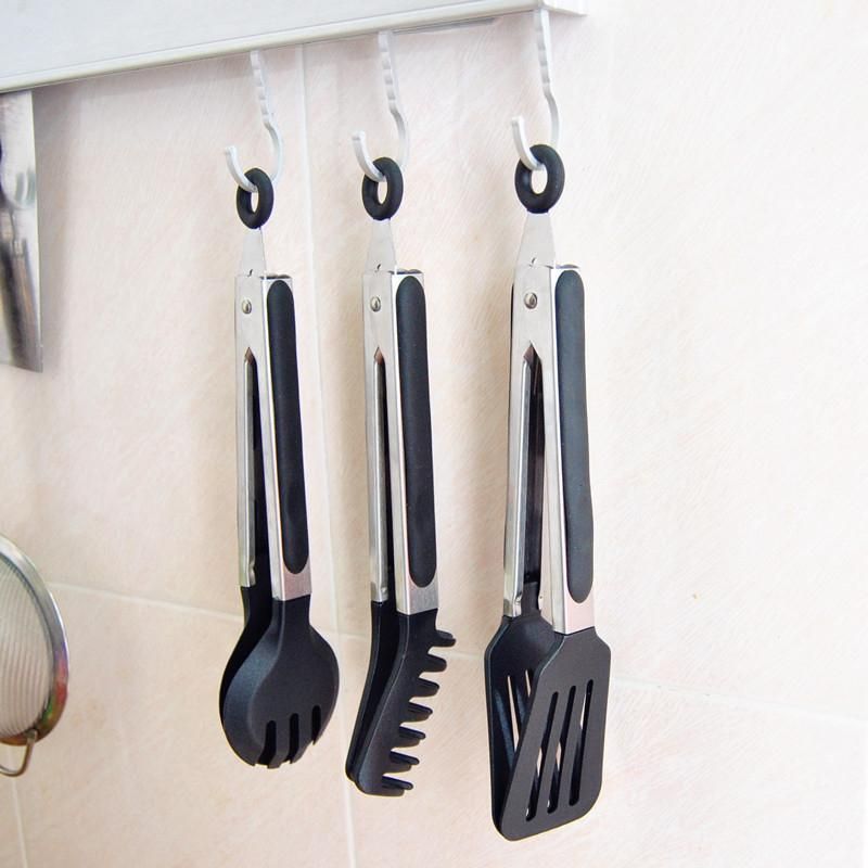 3 pcs Nylon Tongs Heat Resistant Barbecue Clip Cooking Clamp
