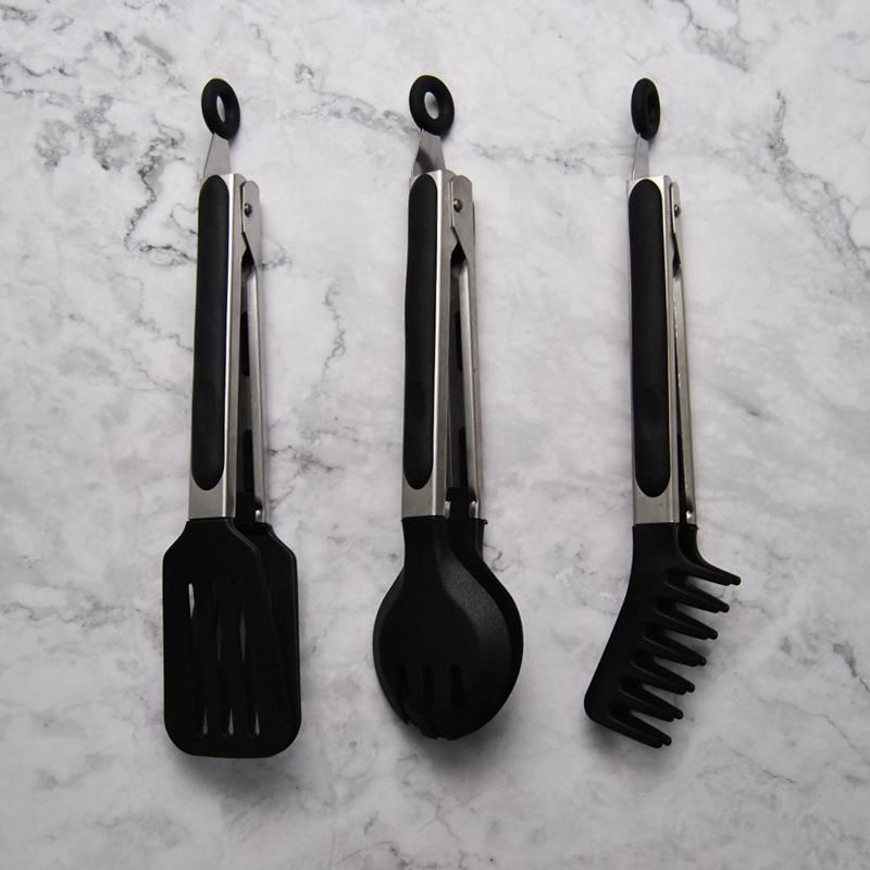 3 pcs Nylon Tongs Heat Resistant Barbecue Clip Cooking Clamp
