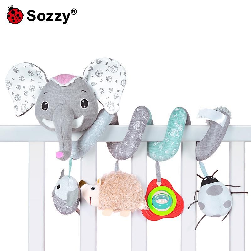 SOZZY crib pendant baby plush doll newborn gift bed hanging bed around baby toys wholesale New Elephant Bed Around Pink - No Card
