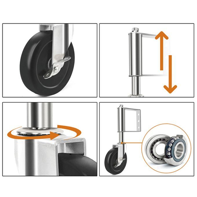 Swivel Gate Wheel Caster Ageing Resistance Gate Wheel Suspension,