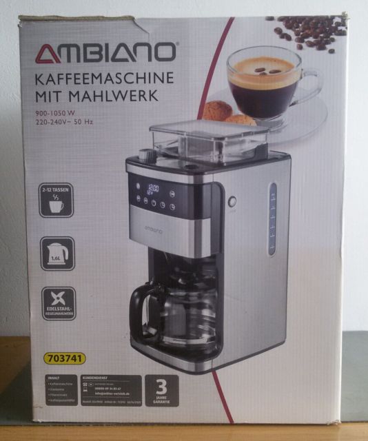 Ambiano Kaffeemaschine MIt Mahlwerk