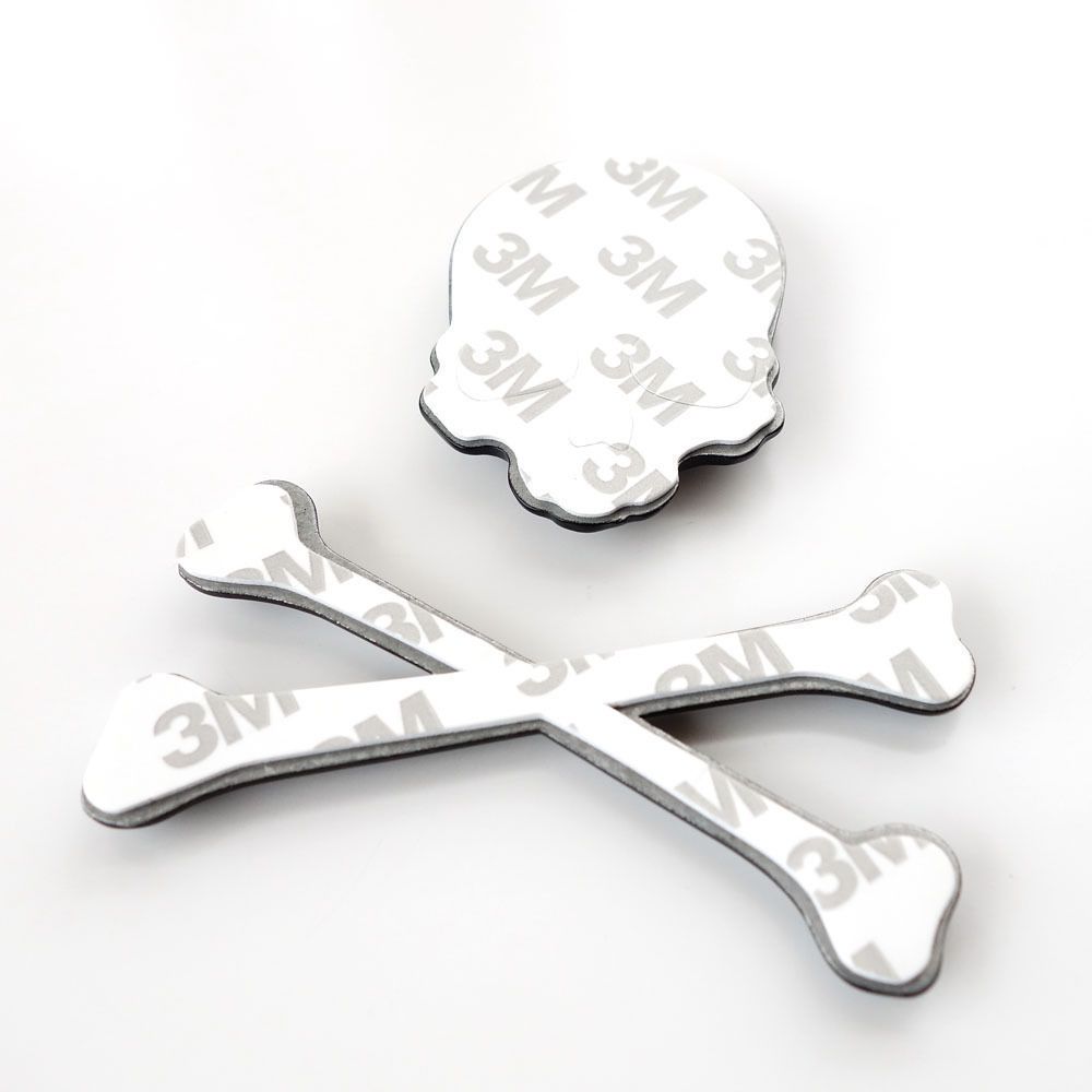 3d Crossbones Skull Demon Metal Logo Emblem Badge Decal For