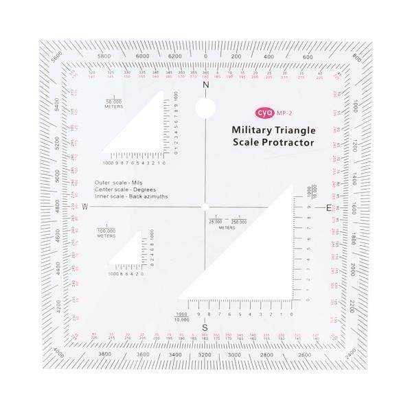 3X UTM/ Coordinate Scale Protractor  Plotter, 5 Inch