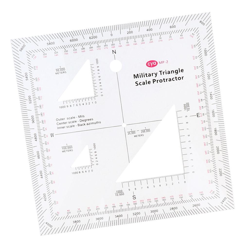 3X UTM/ Coordinate Scale Protractor  Plotter, 5 Inch