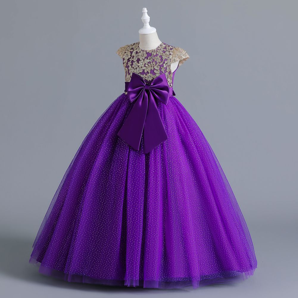 Girl Children Kids New Arrival Maxi Christmas Wedding Dinner Party Dress Ball Gown