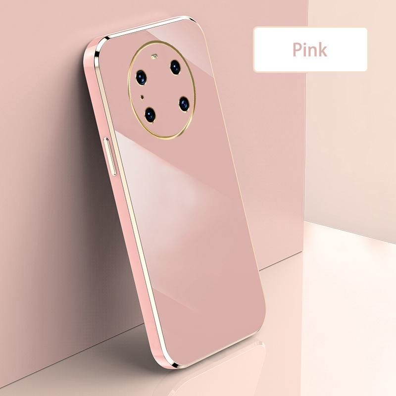 Ultra Thin Plating Phone Case for Huawei Mate 40 Pro 4G 5G Mate 40E Pro Lens Protection soft Phone Back Cover-Pink