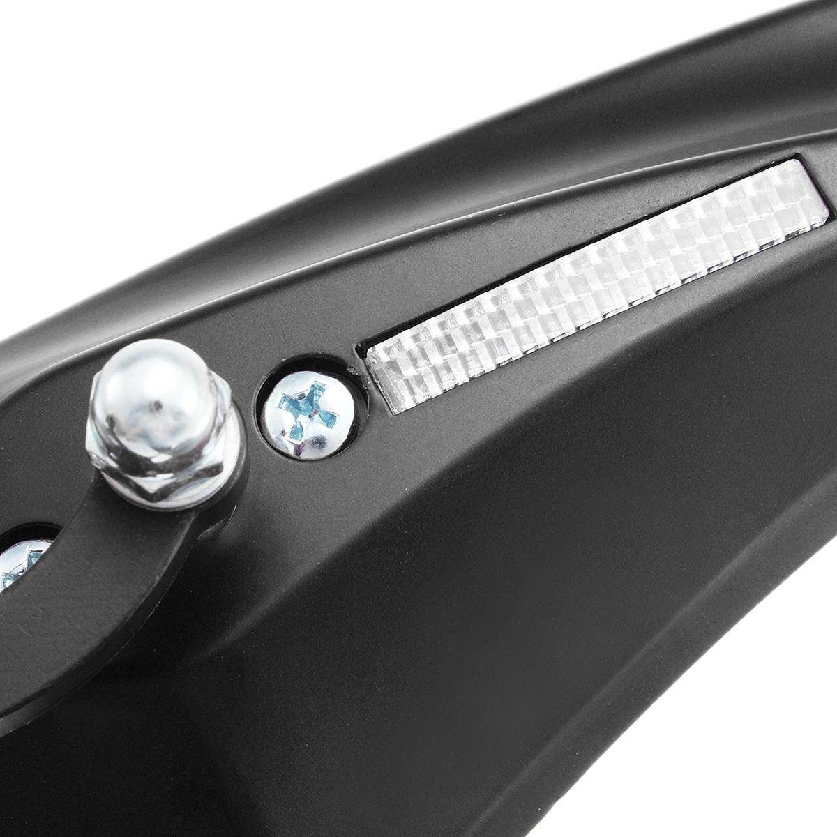 Motorcycle Rearview Side Mirrors Street Sports Bike Chopper Cruiser Black Black
