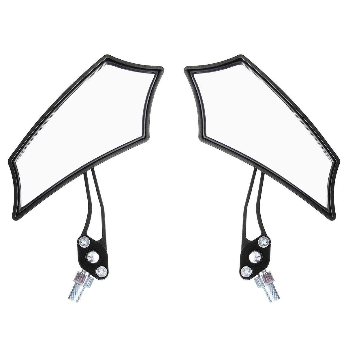 Motorcycle Rearview Side Mirrors Street Sports Bike Chopper Cruiser Black Black