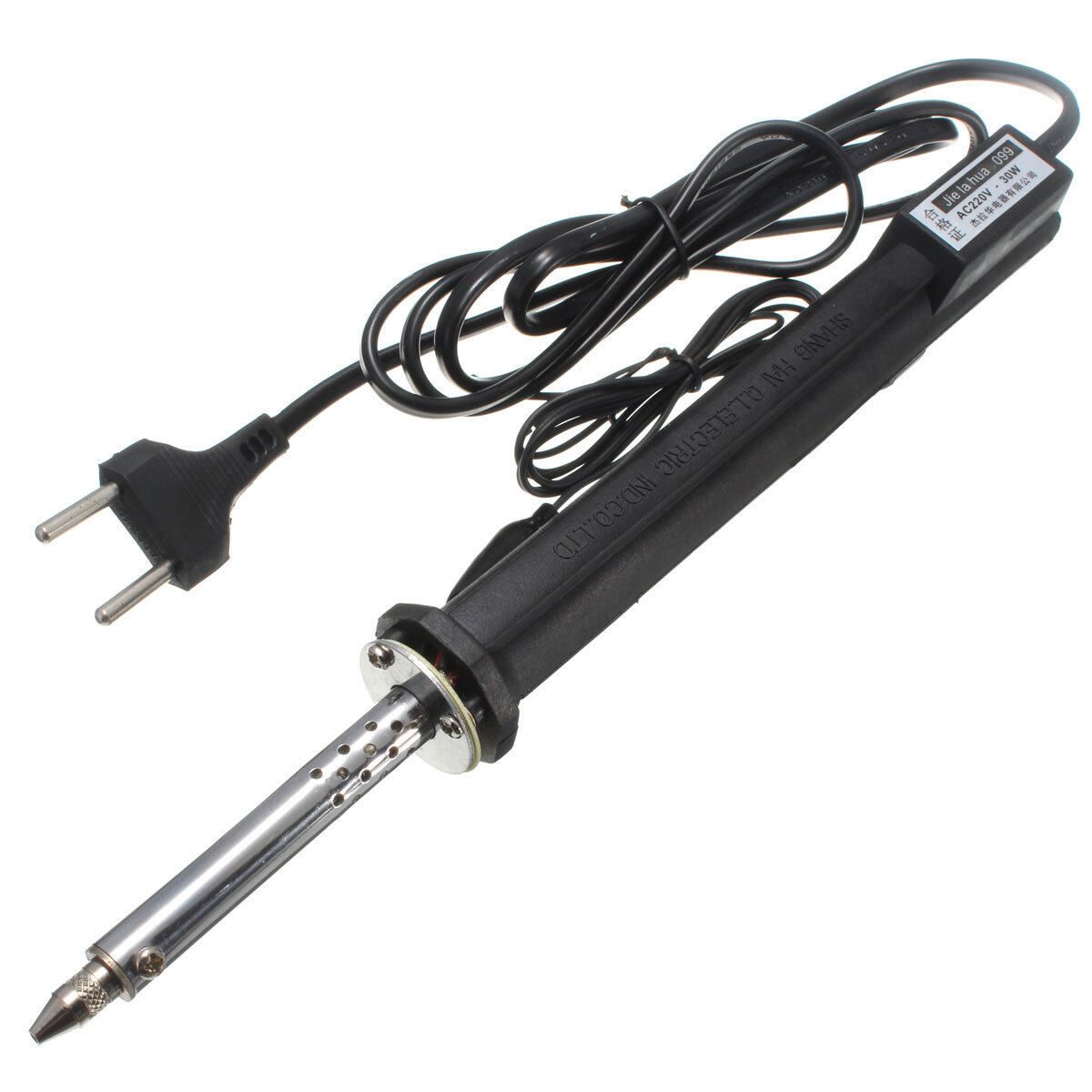 2in1 Iron Solder Sucker Desolder Pump Weld Tool 30W 220V EU Plug (Black)