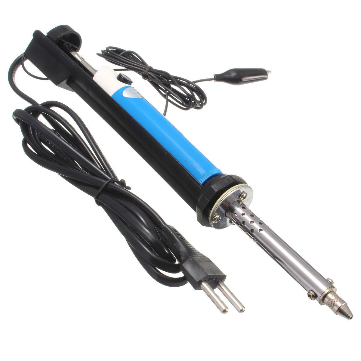 2in1 Iron Solder Sucker Desolder Pump Weld Tool 30W 220V EU Plug (Black)
