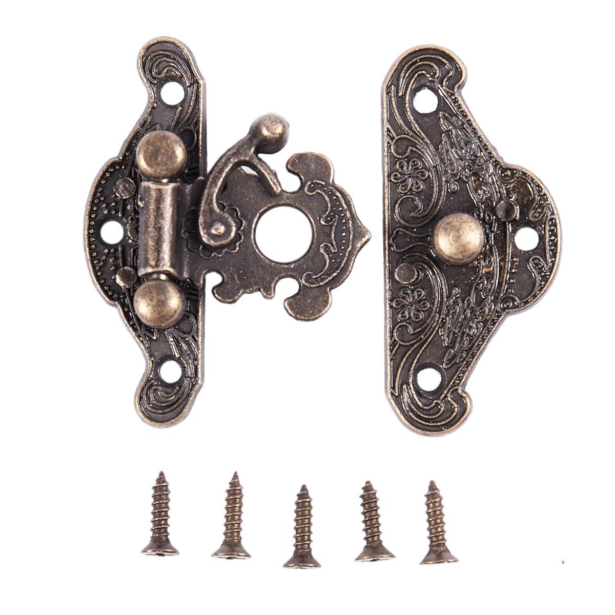 Antique Retro Vintage Decorative Latch Wooden Jewelry Box Hasp Pad Chest Lock SizeExtra Small