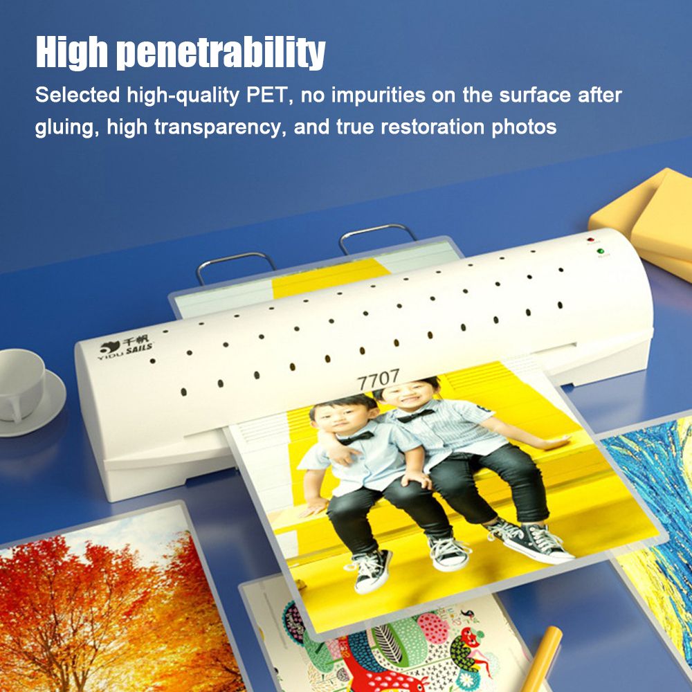 100PCS A4 8C (216x303mm)  Clear Lamination Sheets  Plastic