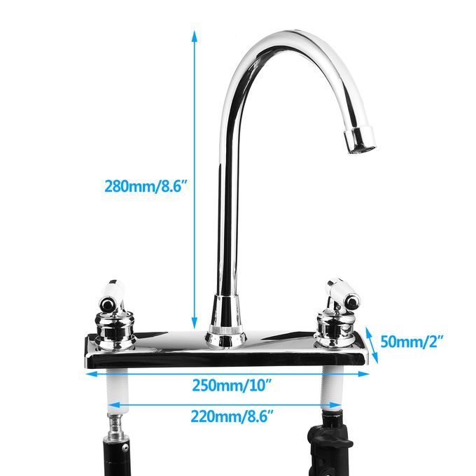 RV/Mobile Home Double Basin Faucet For Kitchen