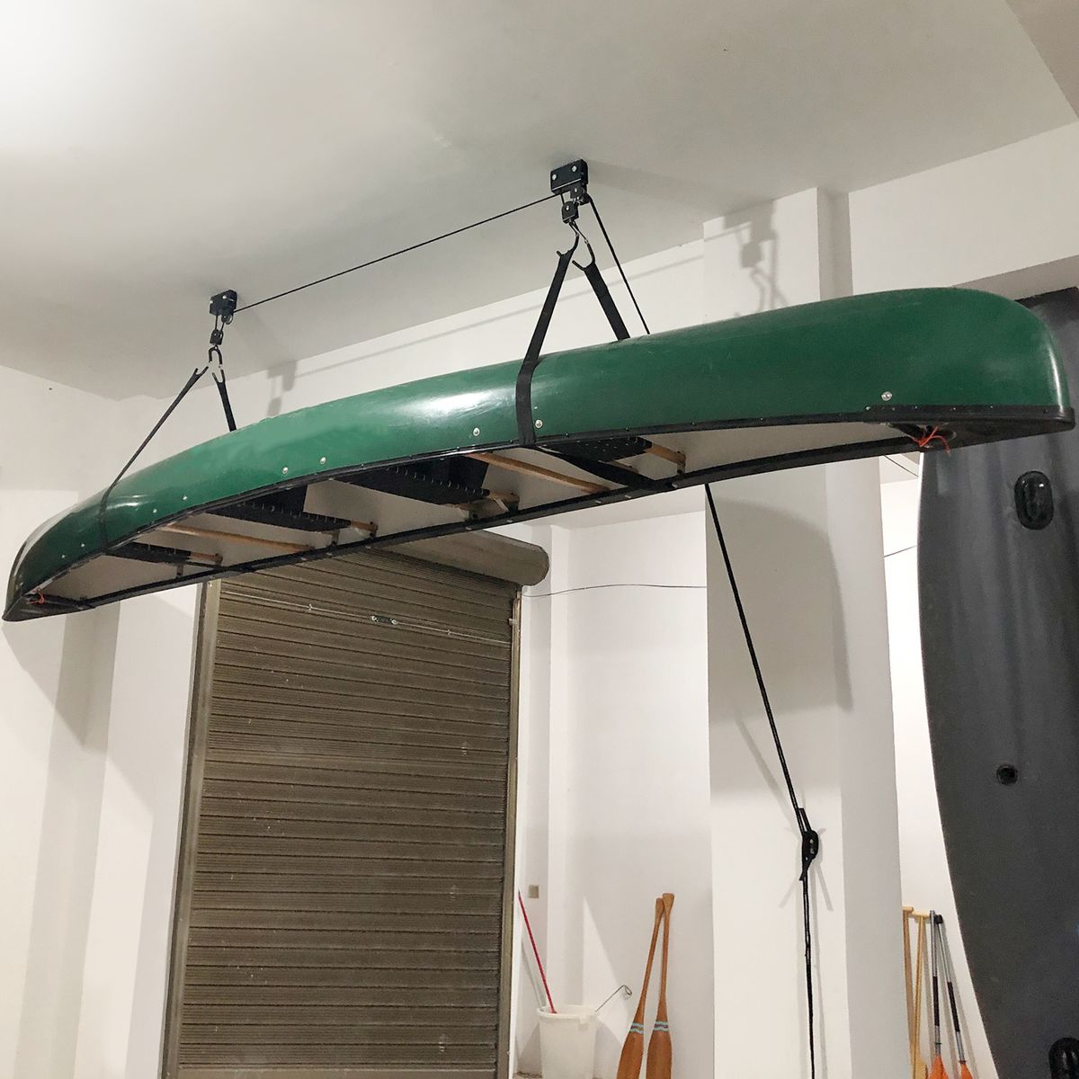 Kayak Lift With Hanging Pulley System Kayak Ceiling Rack