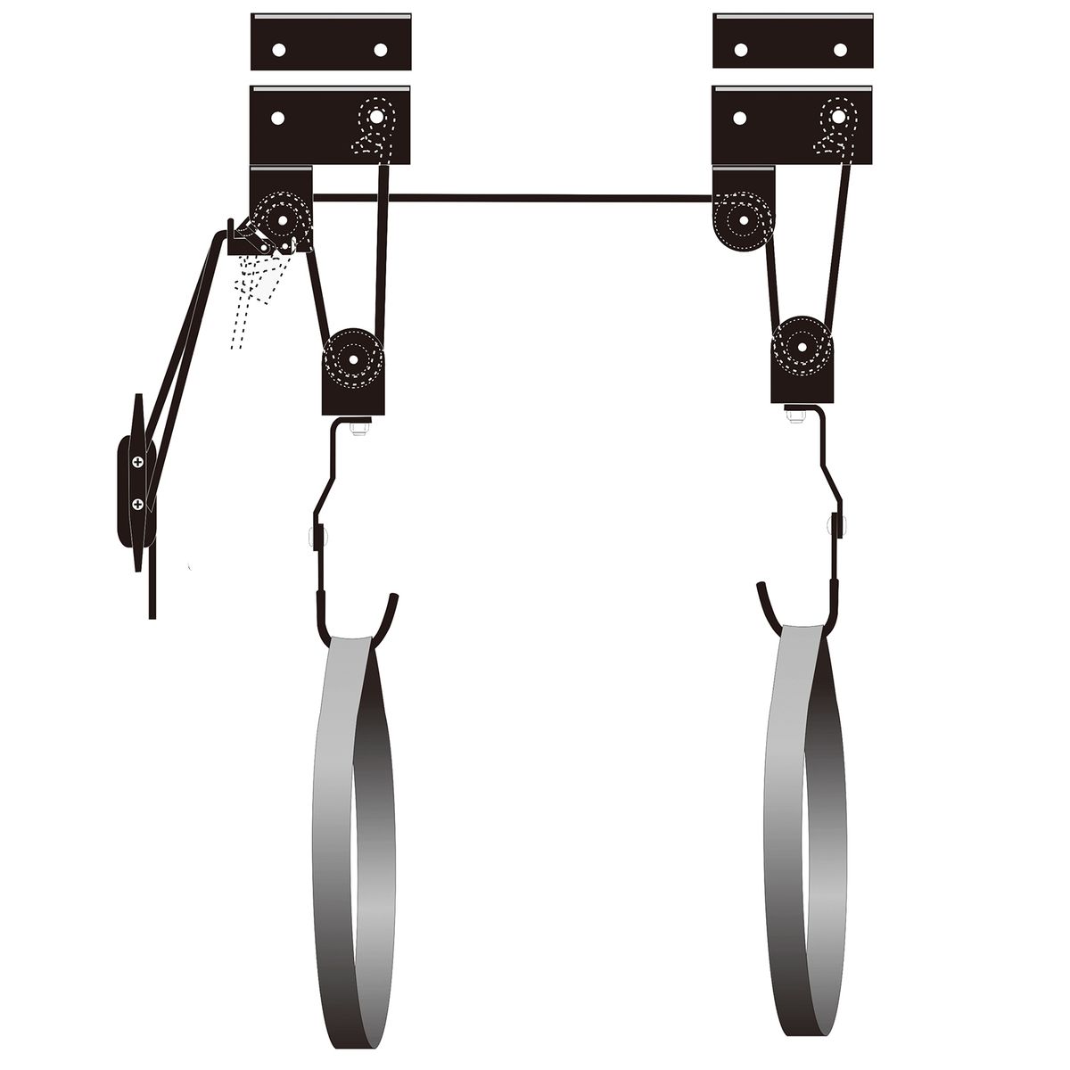 Kayak Lift With Hanging Pulley System Kayak Ceiling Rack