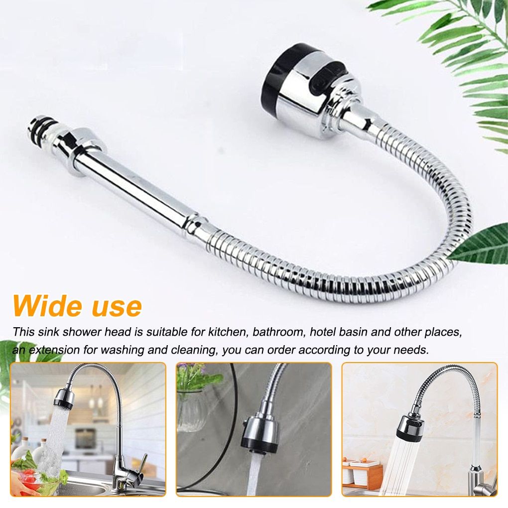 Faucet Aerator Extension Flexible Tap Water Sprayer Basin Stainless Kitchen Sink Faucet  Fittings Single Handle Connection As Show
