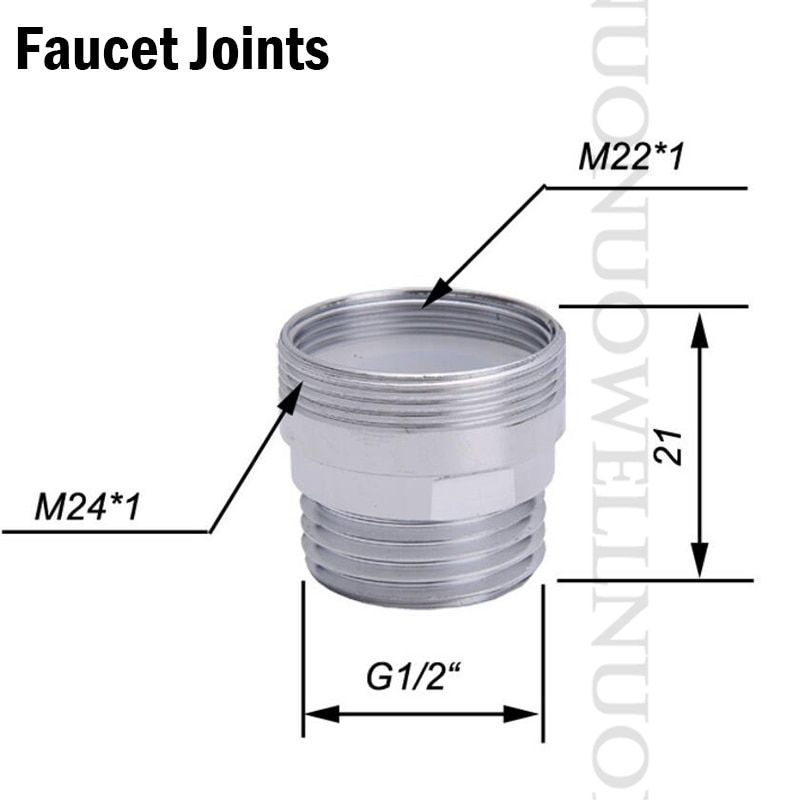 G1/2" To Male M24*1 & Female M22*1 Copper Joint Faucet Joints Water Purifier Accessory Kitchen Water Tap Adapter Whole Sale 120pcs