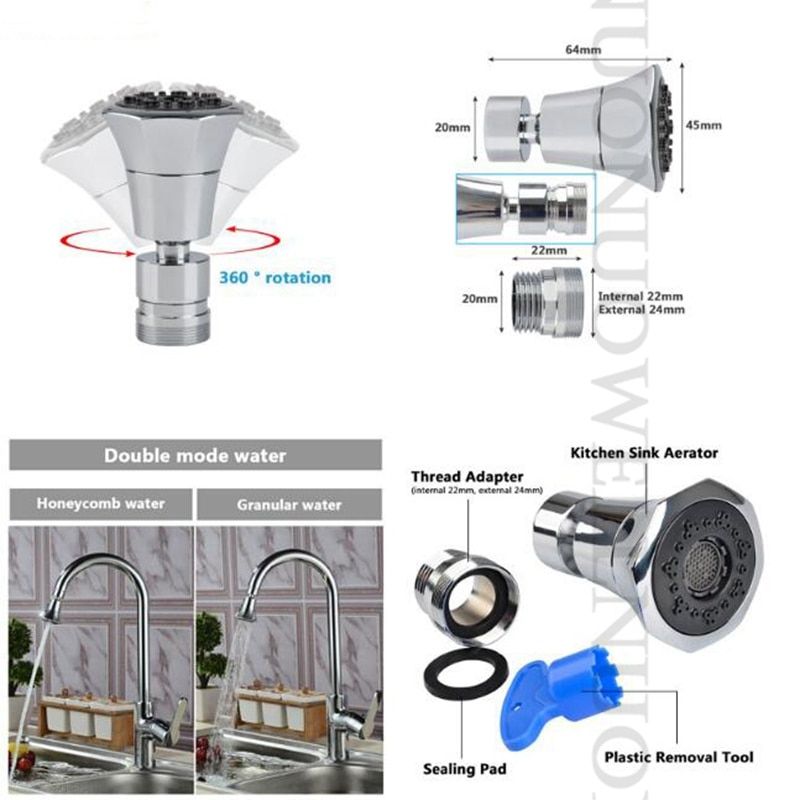 G1/2" To Male M24*1 & Female M22*1 Copper Joint Faucet Joints Water Purifier Accessory Kitchen Water Tap Adapter Whole Sale 120pcs