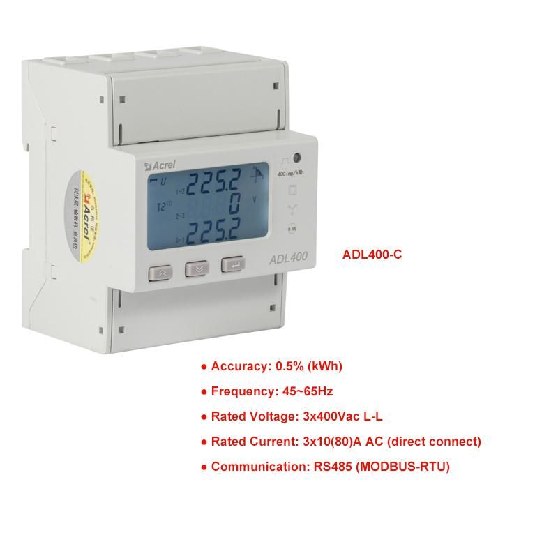 ADL400/C Three-phase Smart Watt-Hour Energy Meter Voltage 400V Current 0.5-10(80)A