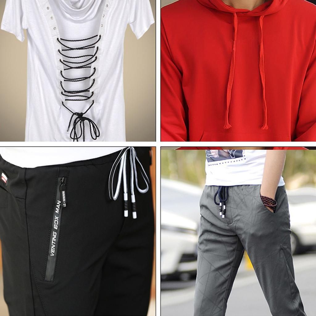 2X Multi-purpose Rope Replacement Drawstring & Metal Tips For Pants A