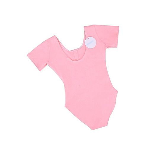 Kids Girl's High Elastics Crotchless Ballet Dance Training Leotard One Piece Dance Clothes ( Pink )