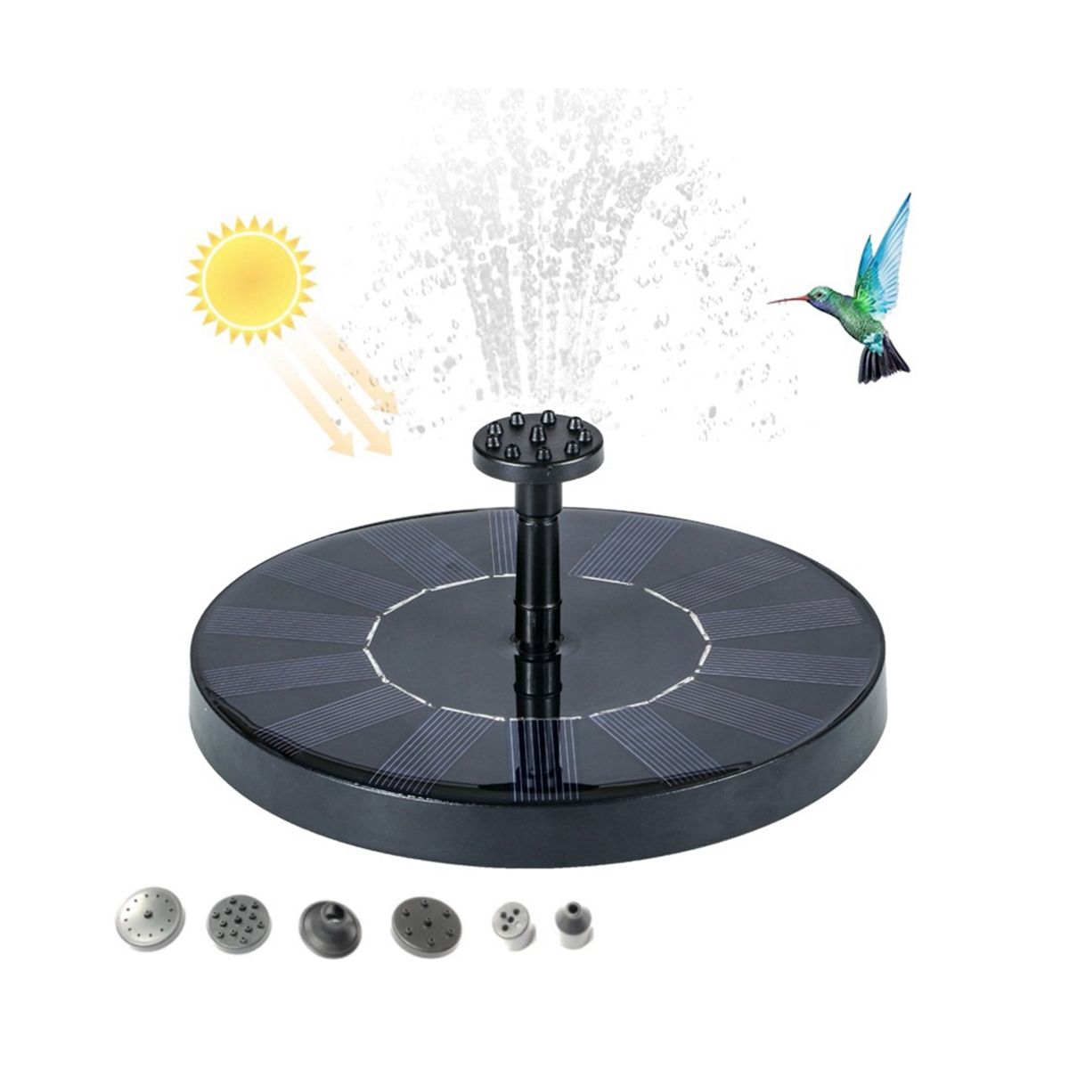 160mm Mini Solar Water Fountain Pool Pond Waterfall Garden Decoration Outdoor Bird Bath Solar Powered Fountain Floating