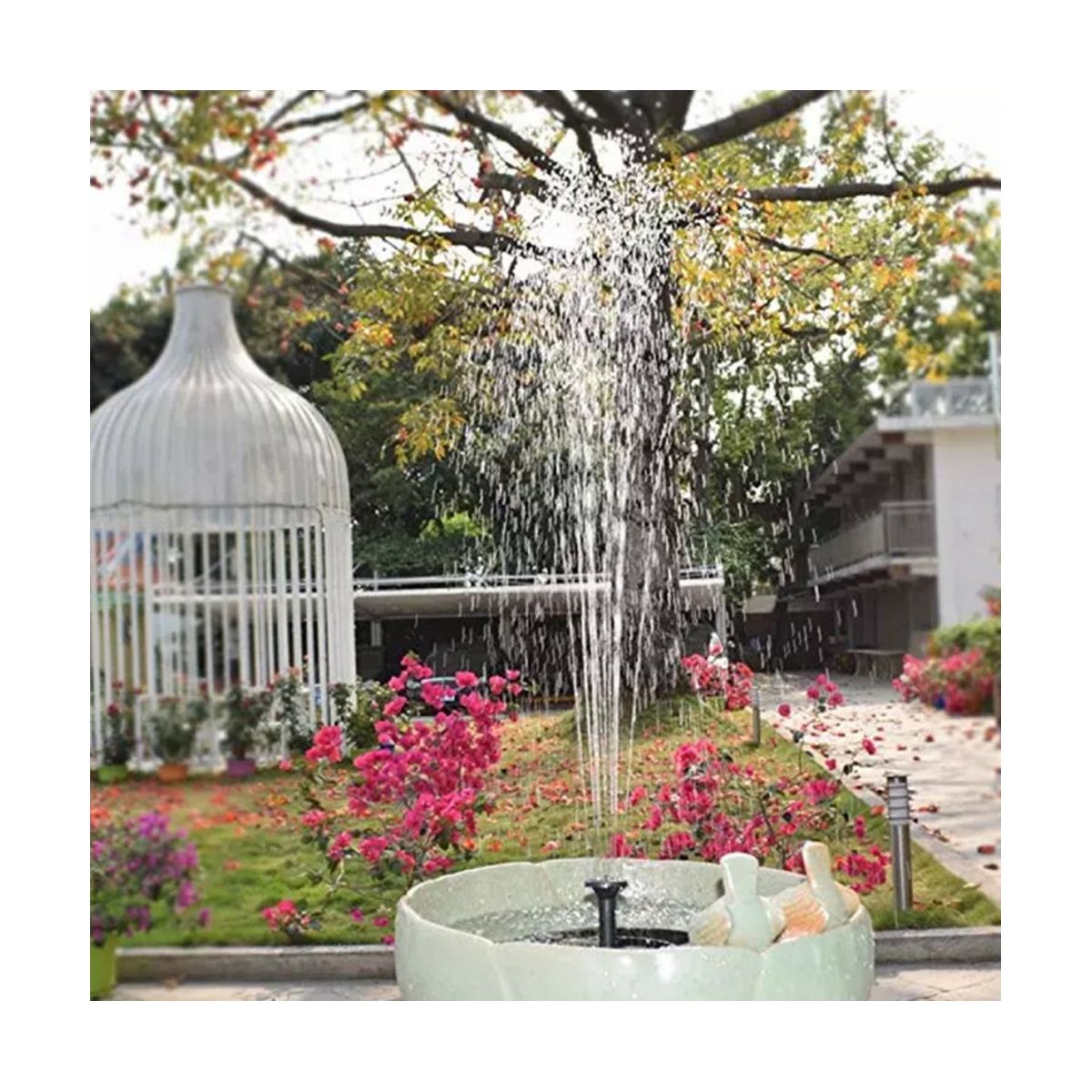 160mm Mini Solar Water Fountain Pool Pond Waterfall Garden Decoration Outdoor Bird Bath Solar Powered Fountain Floating