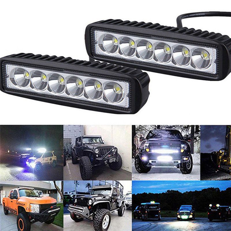 18w 12v Led Work Light Bar Spotlight Flood Lamp Driving Fog