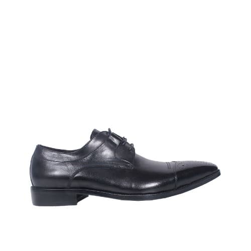 Leather Men's Shoe MSH-3599 - Black