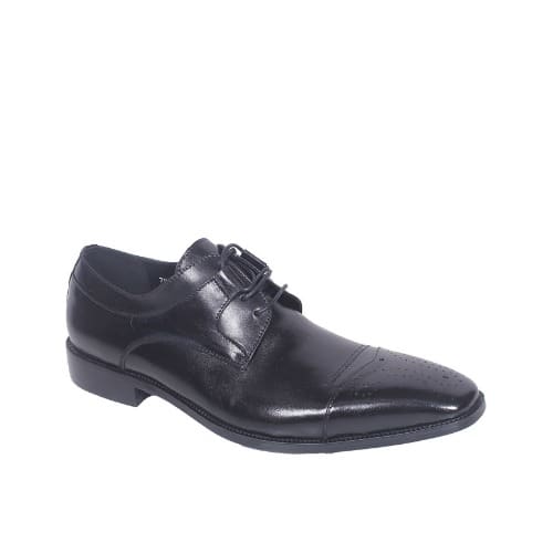 Leather Men's Shoe MSH-3599 - Black