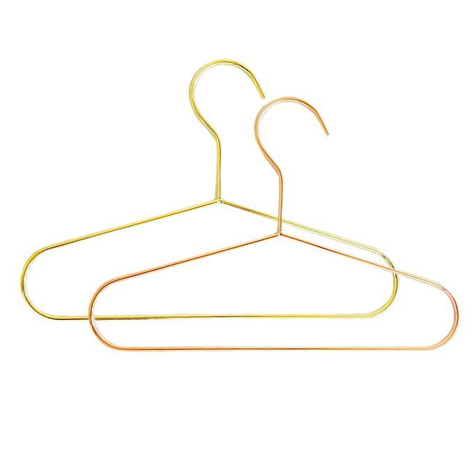25.1x17.5cm  Wire Children Coat Baby Clothes Storage Hangers Gold