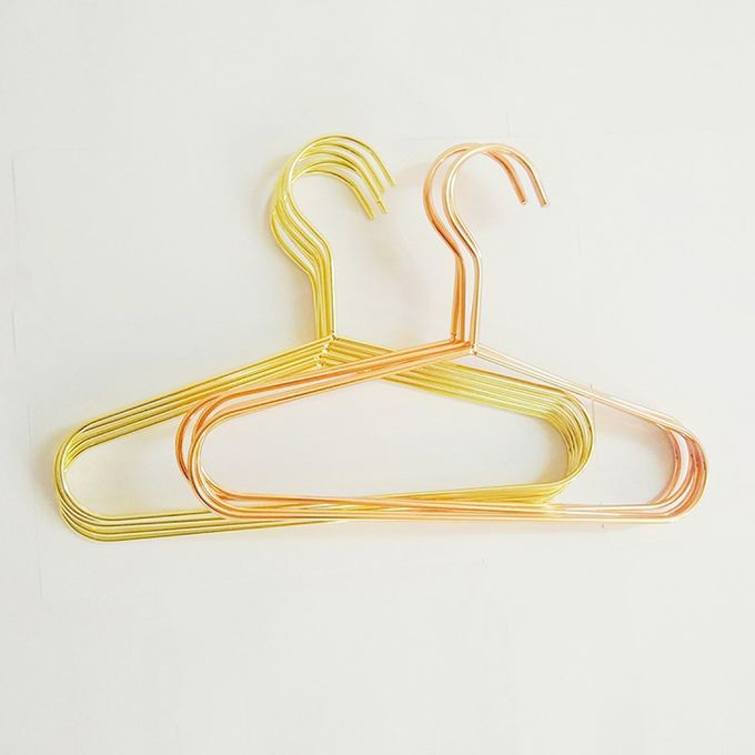 25.1x17.5cm  Wire Children Coat Baby Clothes Storage Hangers Gold