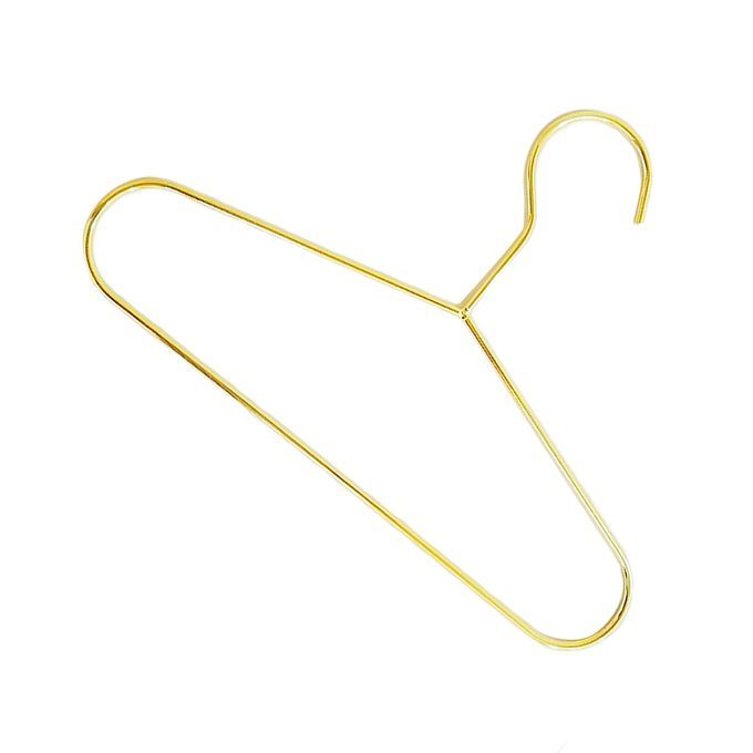 25.1x17.5cm  Wire Children Coat Baby Clothes Storage Hangers Gold