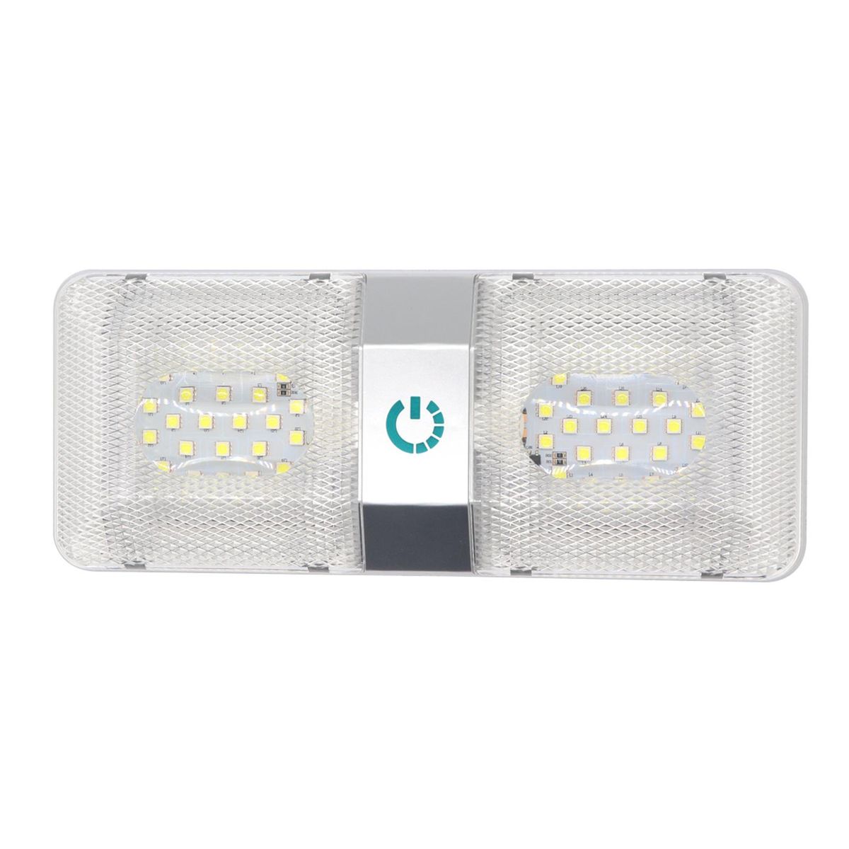 Vislone 48LEDs Ceiling Light Interior Double Dome Ceiling Lights for RV Boat Camper Trailer