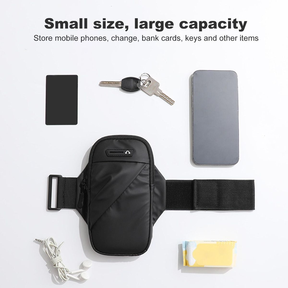Running Phone Bag Phone Holder Running Armband Black