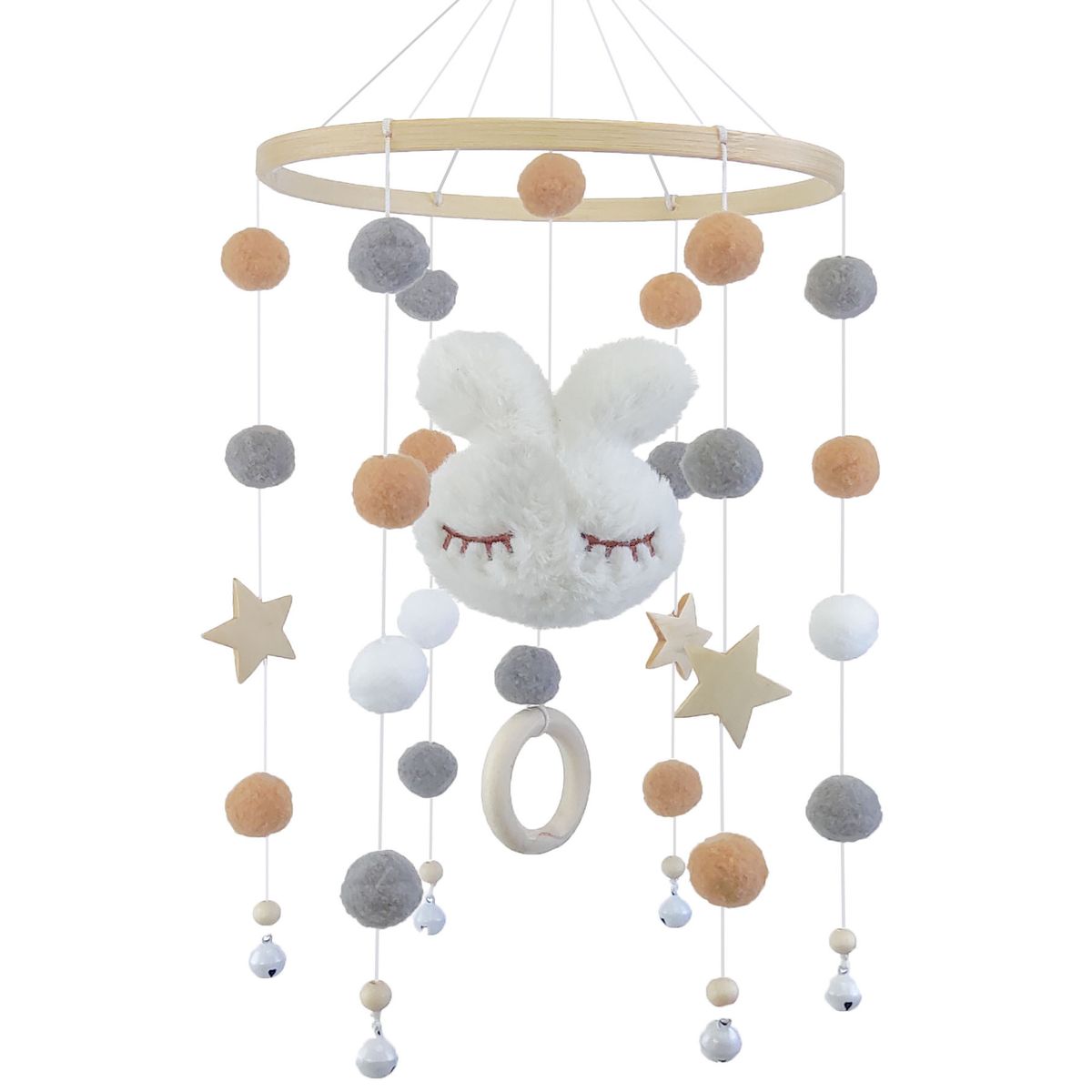Cross-border INS Rabbit Head Five-pointed Star Squinting