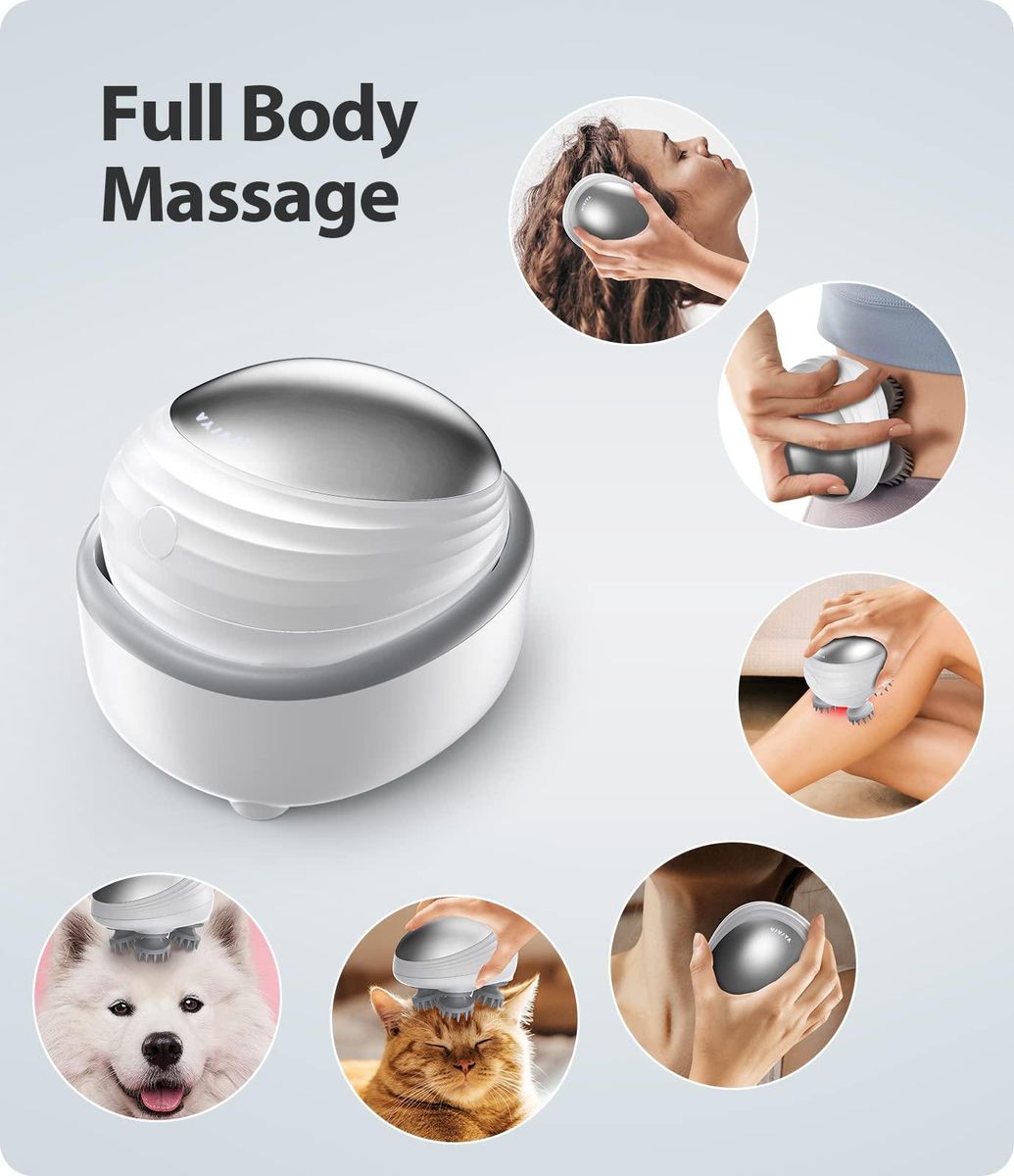 Electric Scalp Massager with LED Light, Waterproof Electric Hair Massager with 8 Massage Claws