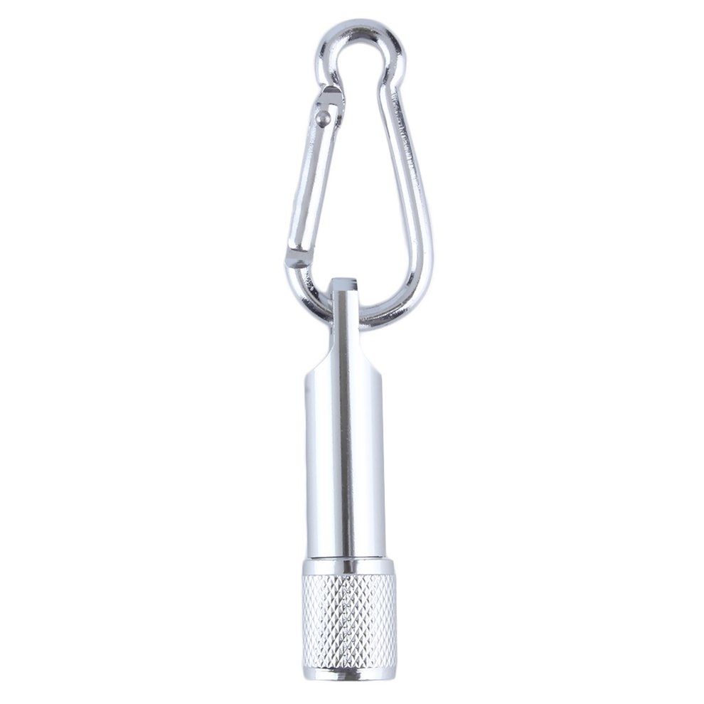 Mini Po Ket Portable Key Hain Keyring    Amping Flashlight Tor H   Light-Silver