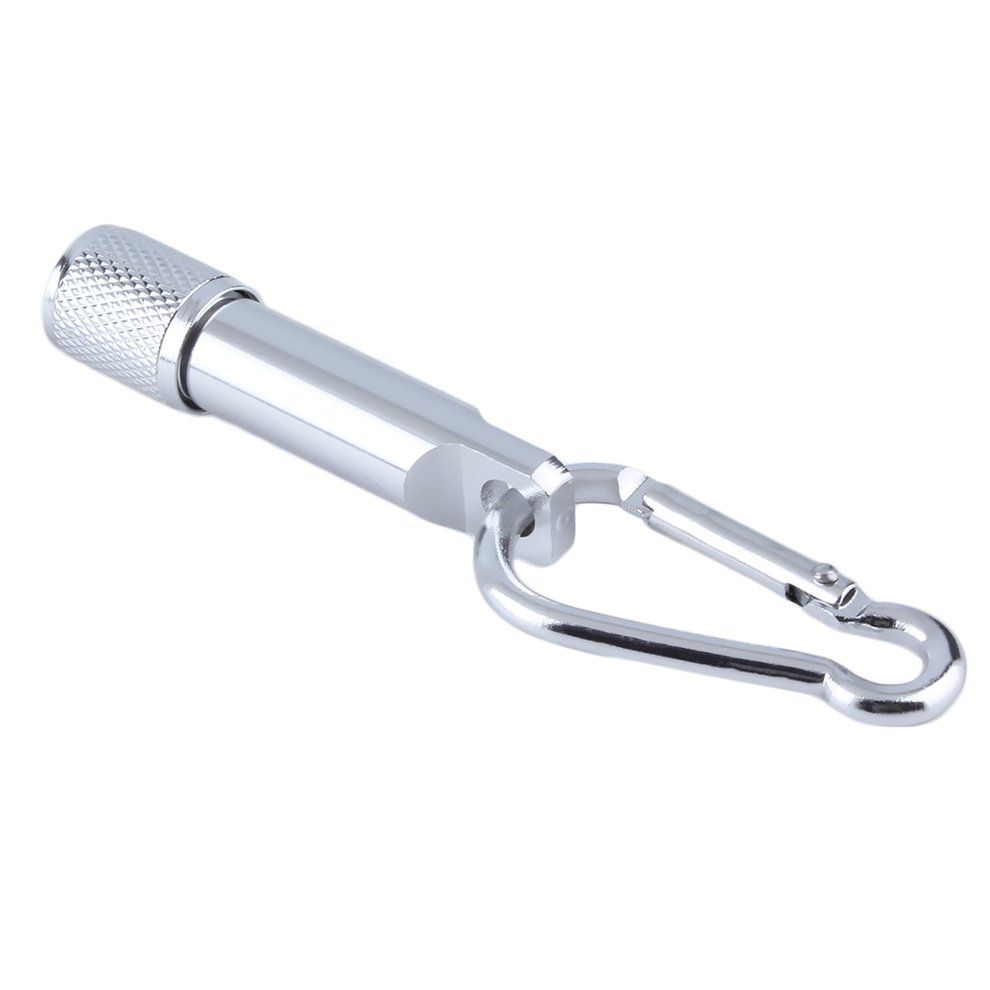 Mini Po Ket Portable Key Hain Keyring    Amping Flashlight Tor H   Light-Silver