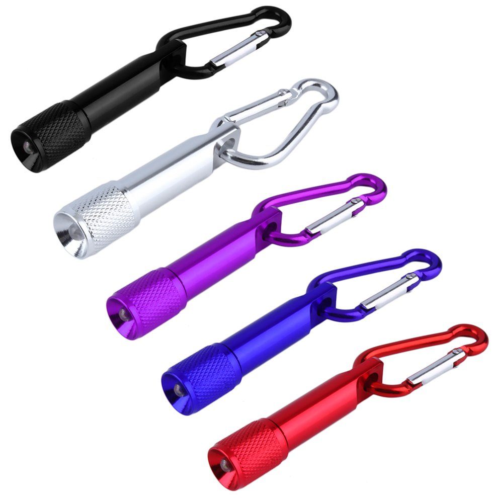 Mini Po Ket Portable Key Hain Keyring    Amping Flashlight Tor H   Light-Silver