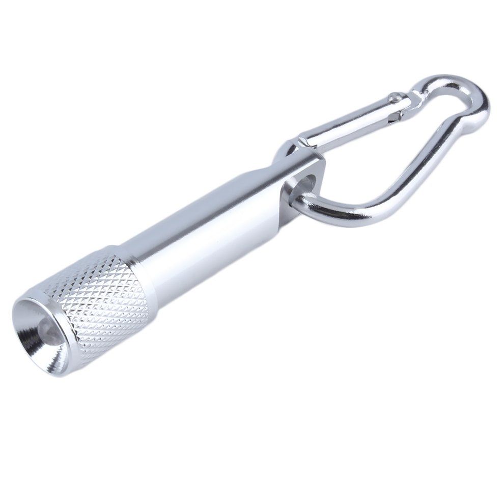 Mini Po Ket Portable Key Hain Keyring    Amping Flashlight Tor H   Light-Silver