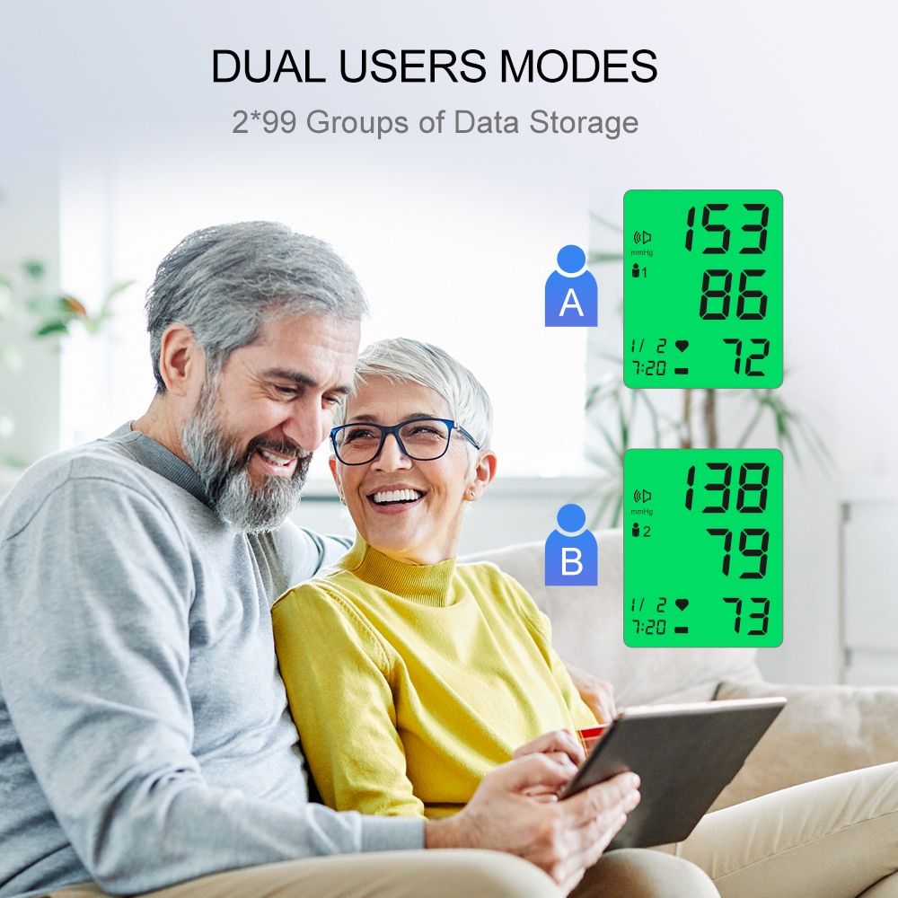 Rechargeable Wrist Blood Pressure Monitor Automatic Sphygmomanometer Tonometer Tensiometer Heart Rate Pulse Meter BP Monitor