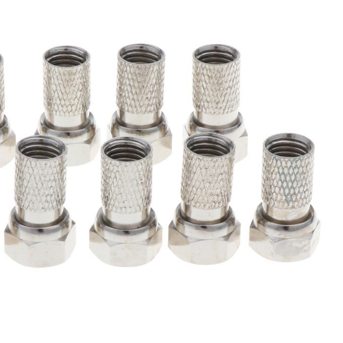 Metric F Type Copper Connector Female Thread Connector Spiral F Plug