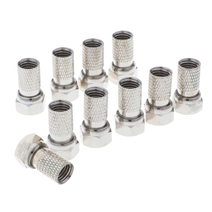 Metric F Type Copper Connector Female Thread Connector Spiral F Plug
