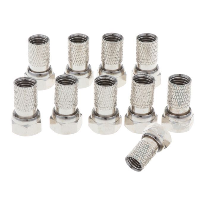 Metric F Type Copper Connector Female Thread Connector Spiral F Plug