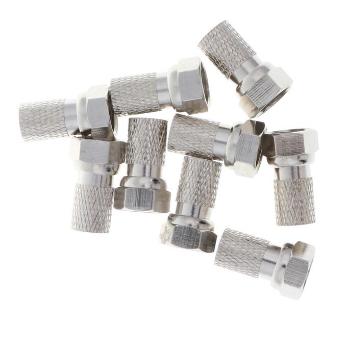 Metric F Type Copper Connector Female Thread Connector Spiral F Plug
