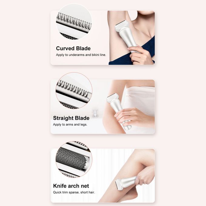 3-In-1 Hair Remover Electric Shaving Machine For Arms Legs & Underarms